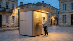 modern pizza kiosk 247 convenience in talence